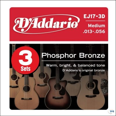 D'Addario EJ17-3D struny do gitary akustycznej 13-56