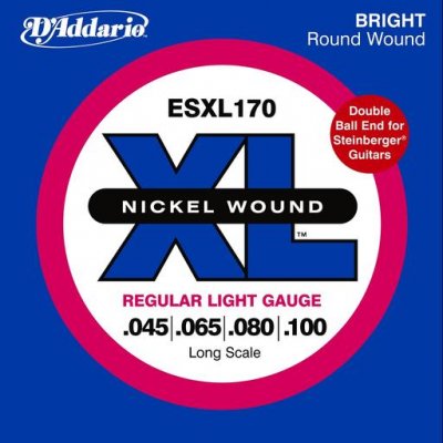 D'Addario ESXL170 - XL Nickel Double Ball End 45-100 struny