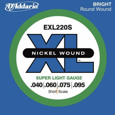 D'Addario EXL220S XL Nickel Short Scale 40-95