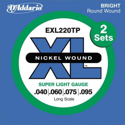 D'Addario EXL220TP 2-PACK BASS XL 40-95 LONG