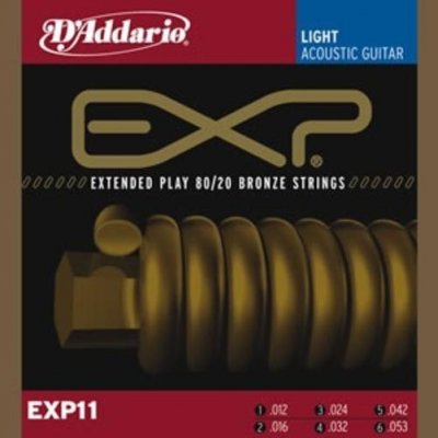 D'Addario EXP11 - EXP Coated 80/20 Bronze 12-53