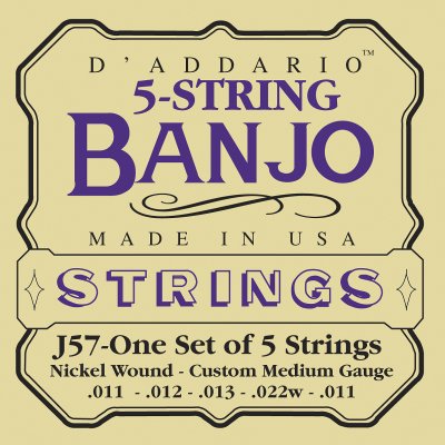 D'Addario J57 11-22 Struny do Banjo