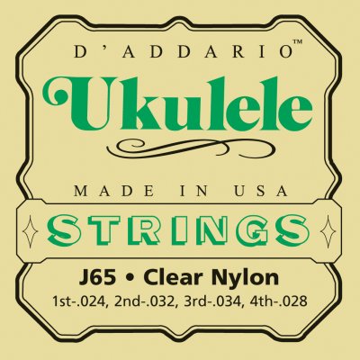 D'Addario J65 Grubość strun 24-32-34-28